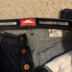 Ag Adriano Goldschmied Women's Dark Blue Button-Fly Jeans